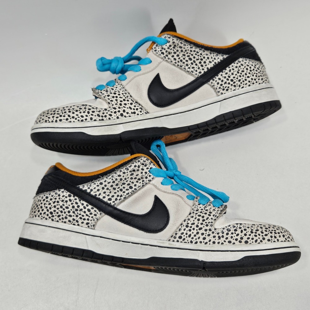 Nike SB Dunk Low Pro Mens 9.5 Phantom Black Monarch Safari FZ1233-002 Sneakers - Picture 3 of 15
